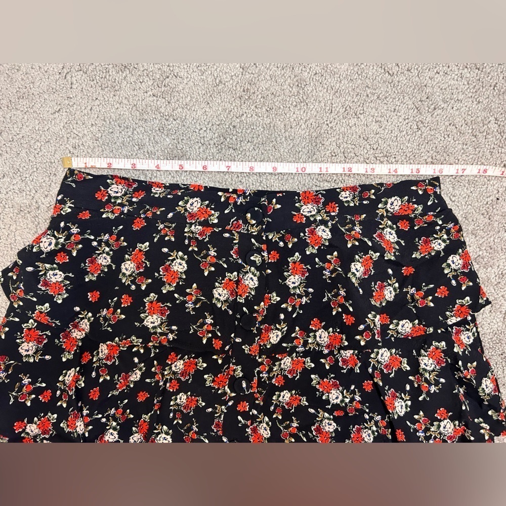 Zara PRINTED MINI SKIRT WITH RUFFLES - Picture 3 of 8